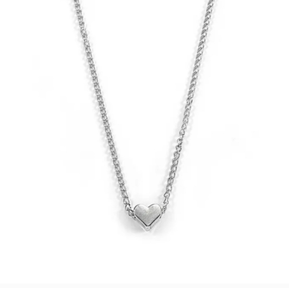 CUTE Silver Heart Necklace Silver plate over stainless alloy. Brand NEW …